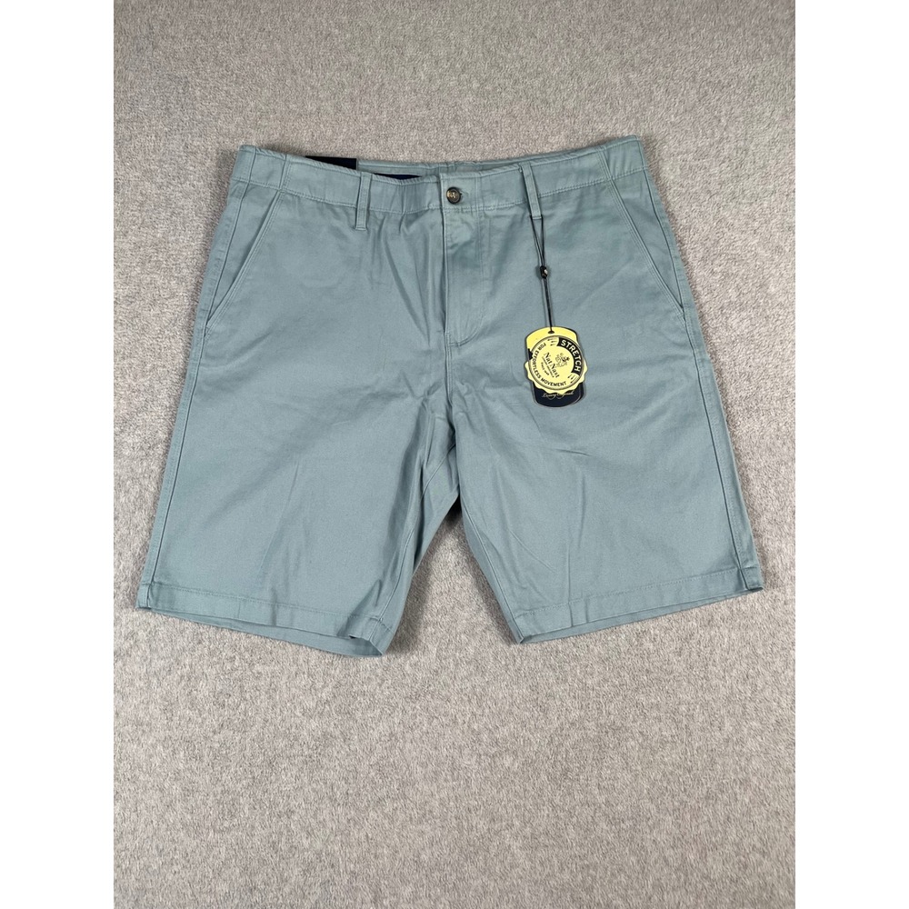 Nat Nast Mens Stretch Chino Shorts Bluegrass Blue Size 34 M3989NNB NEW
